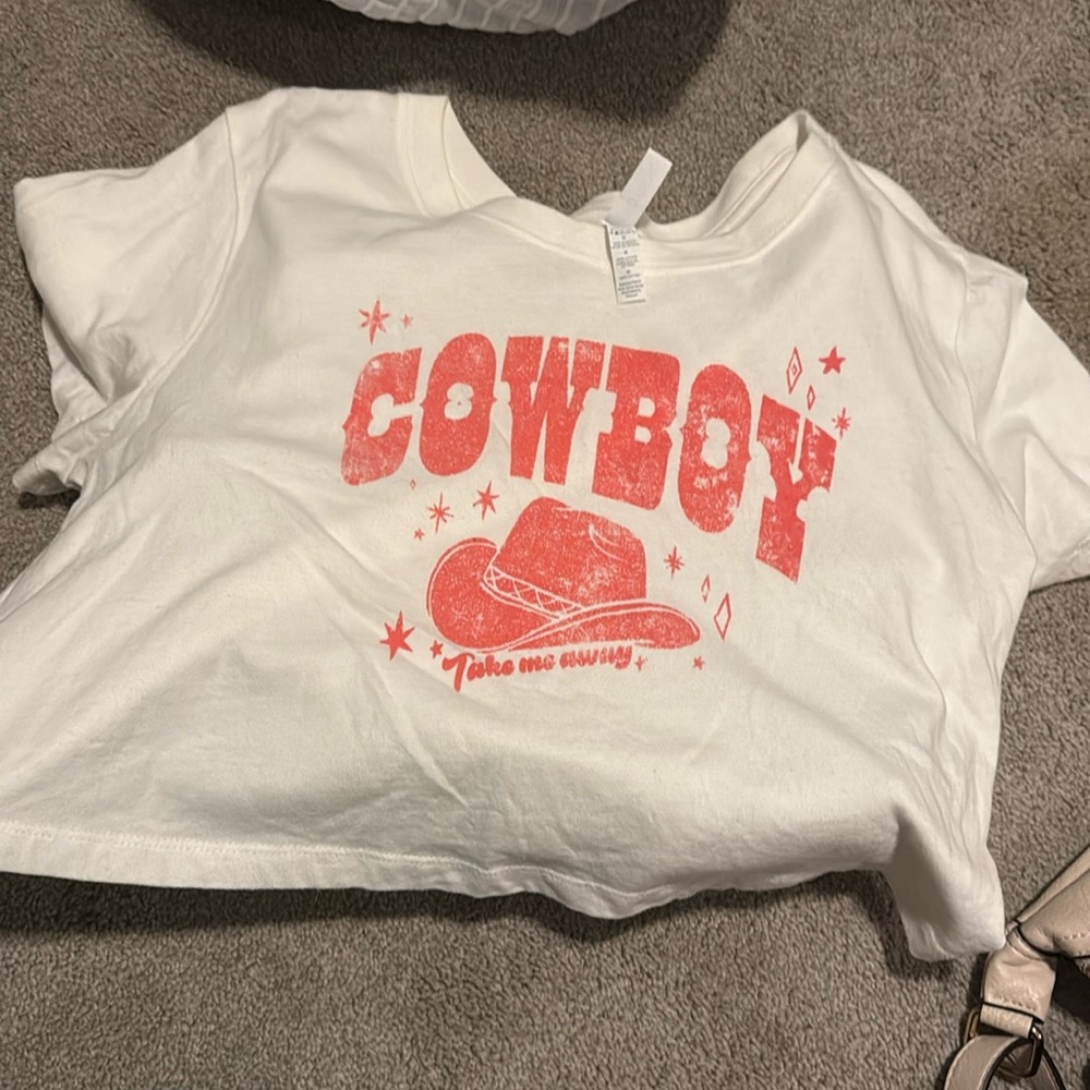 Western theme crop top